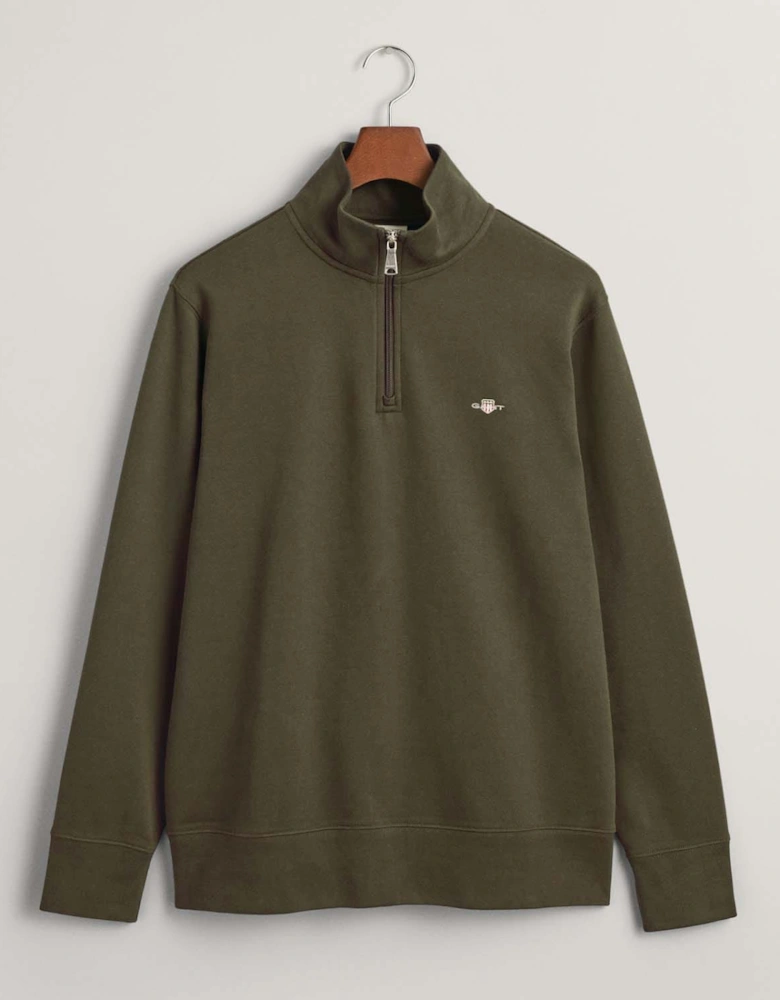 Embroidered Archive Shield Half-Zip Sweatshirt