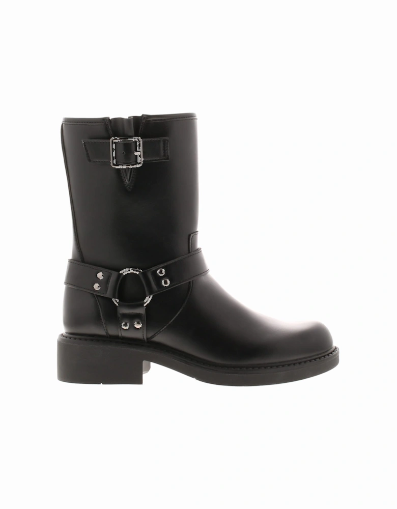 Womens Ankle Boots Glenda Buckle black UK Size