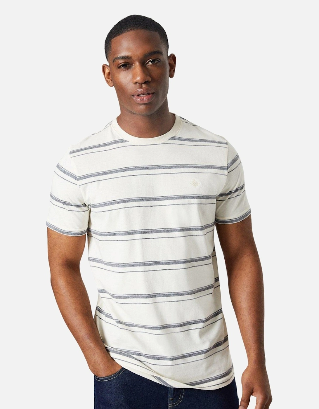 Mens Wide Stripe T-Shirt, 4 of 3