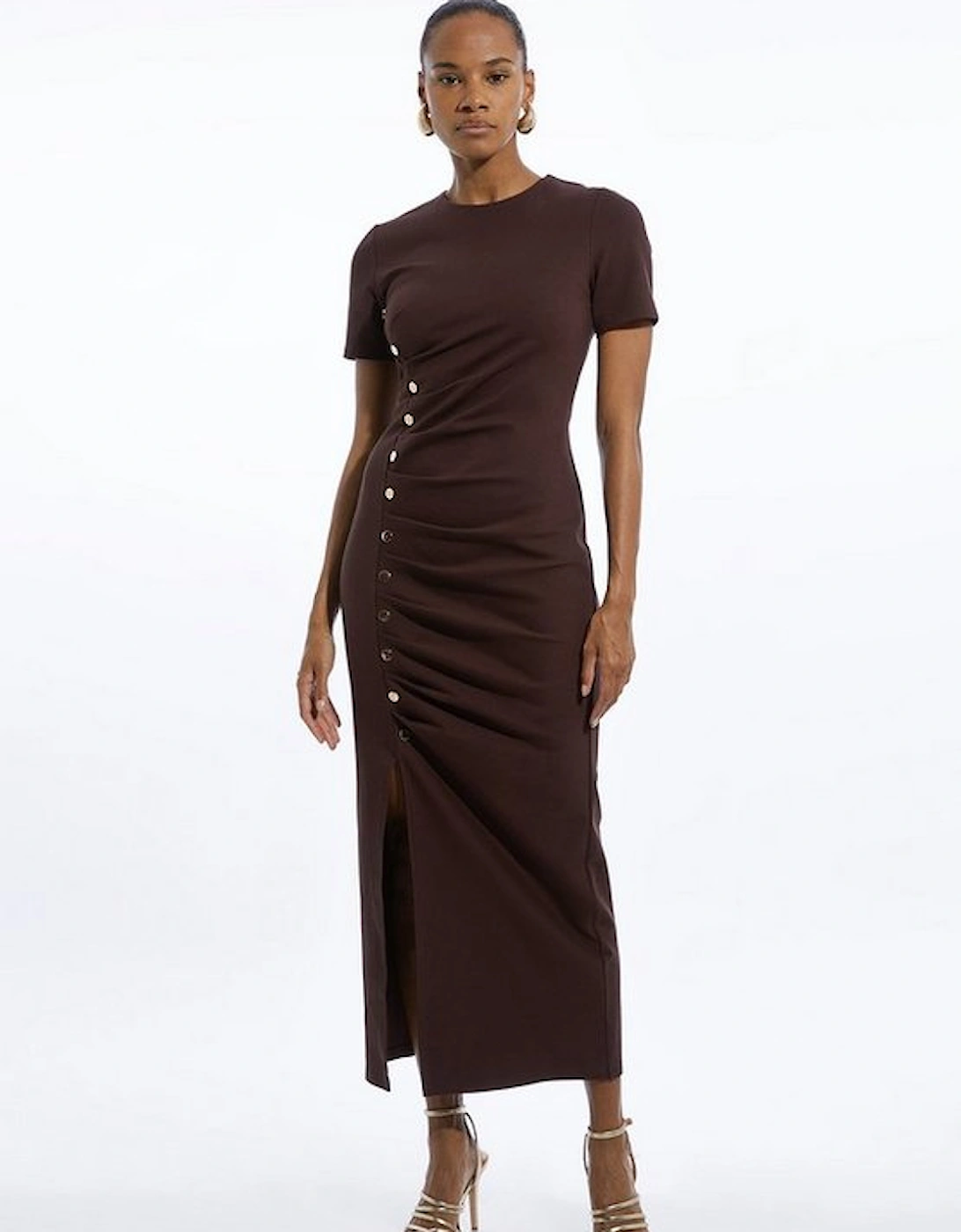 Ponte Tuck Jersey Midi Dress, 5 of 4