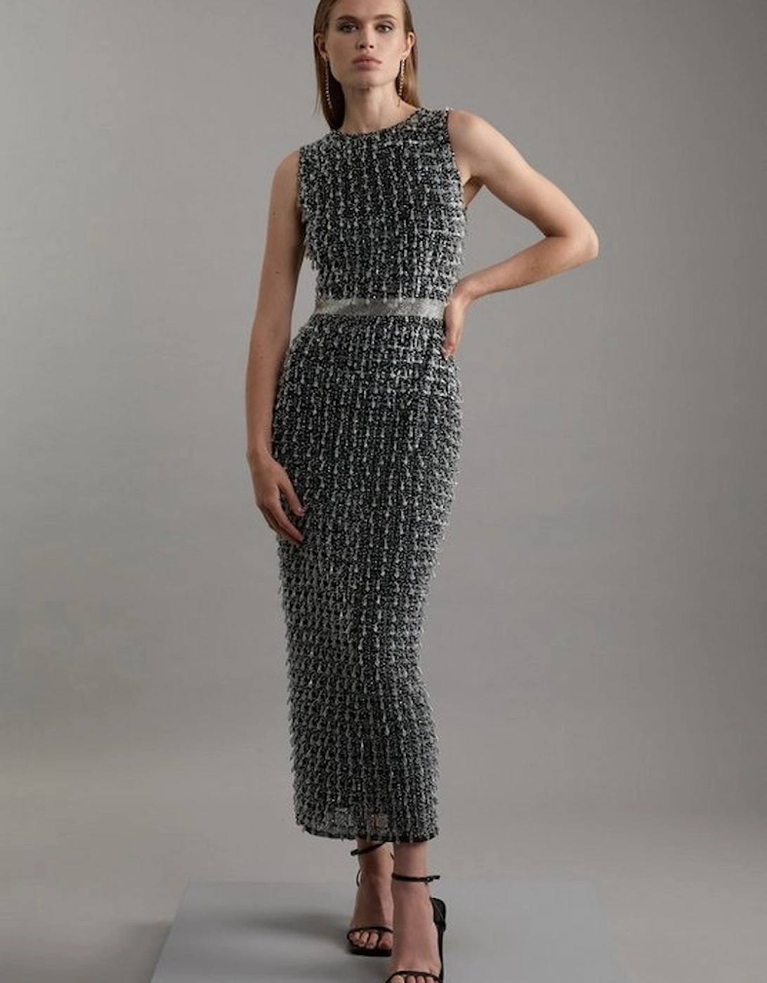 Embellished Woven Midi Dress, 5 of 4