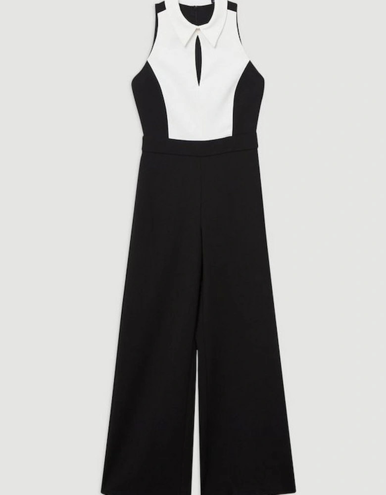 Tall Compact Stretch Tailored Sleeveless Jumpsuit