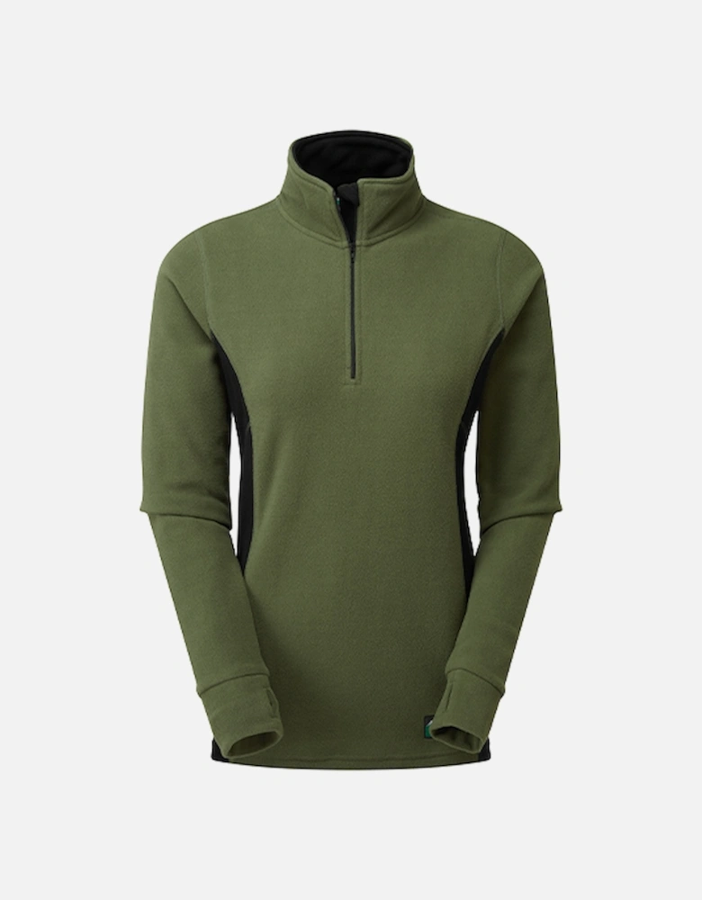 Ladies Alpine Long Sleeve Fleece Olive