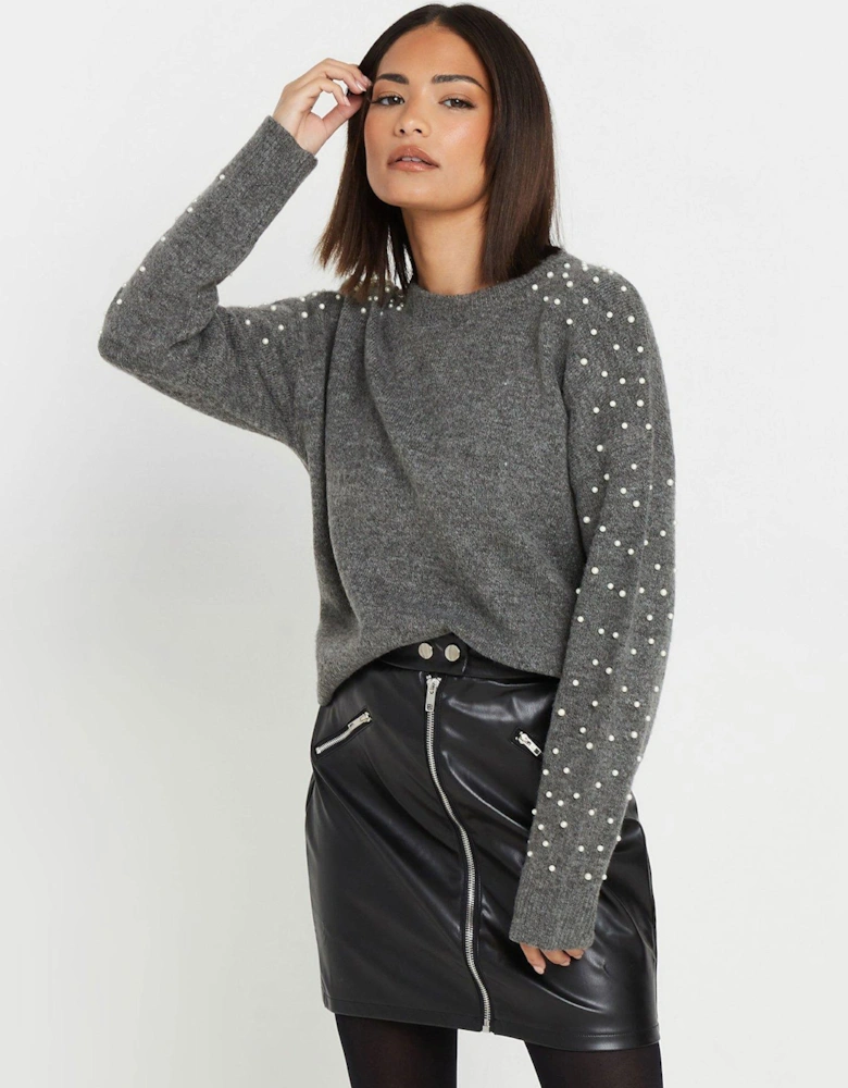 Petite Pearl Jumper - Grey