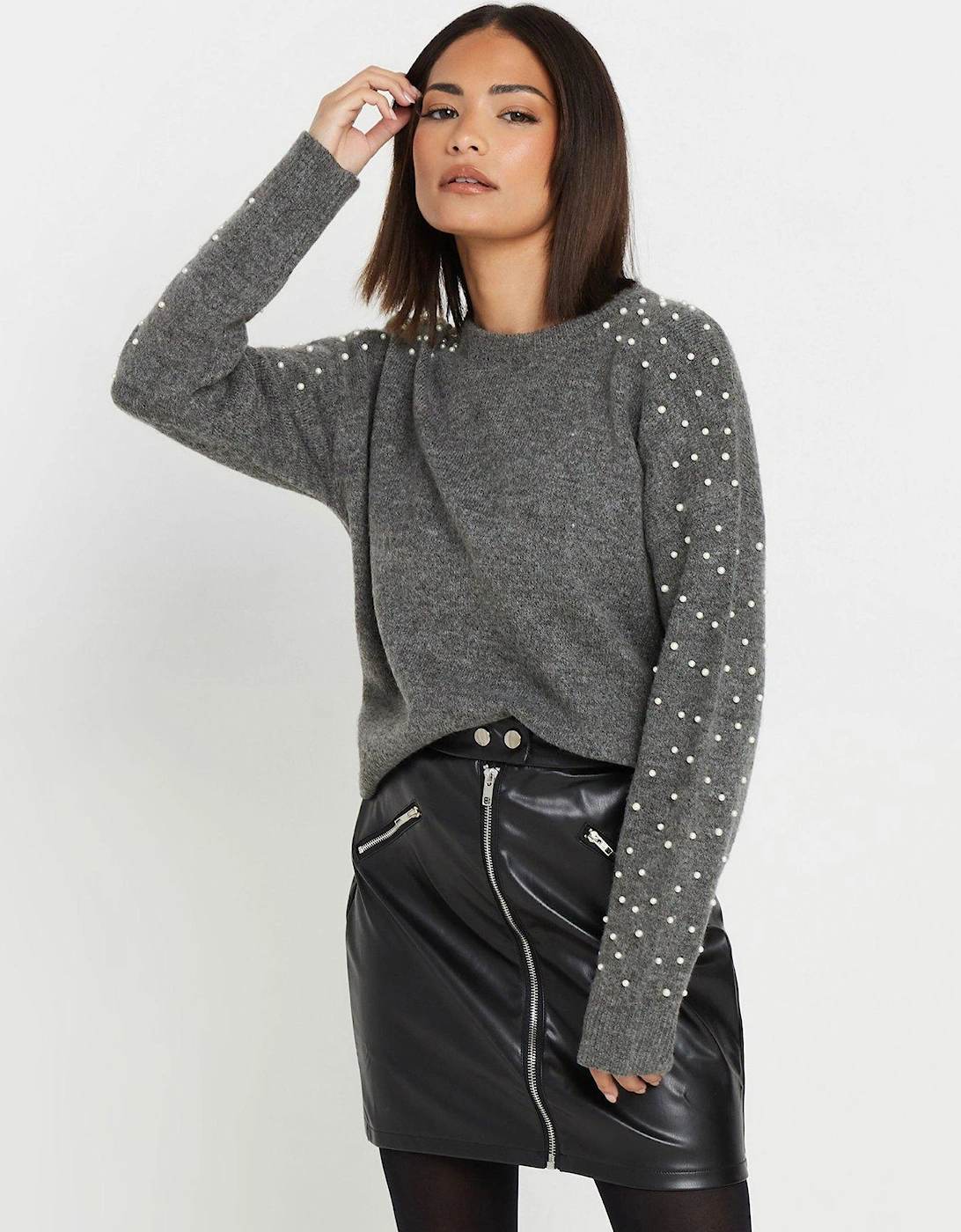 Petite Pearl Jumper - Grey, 2 of 1