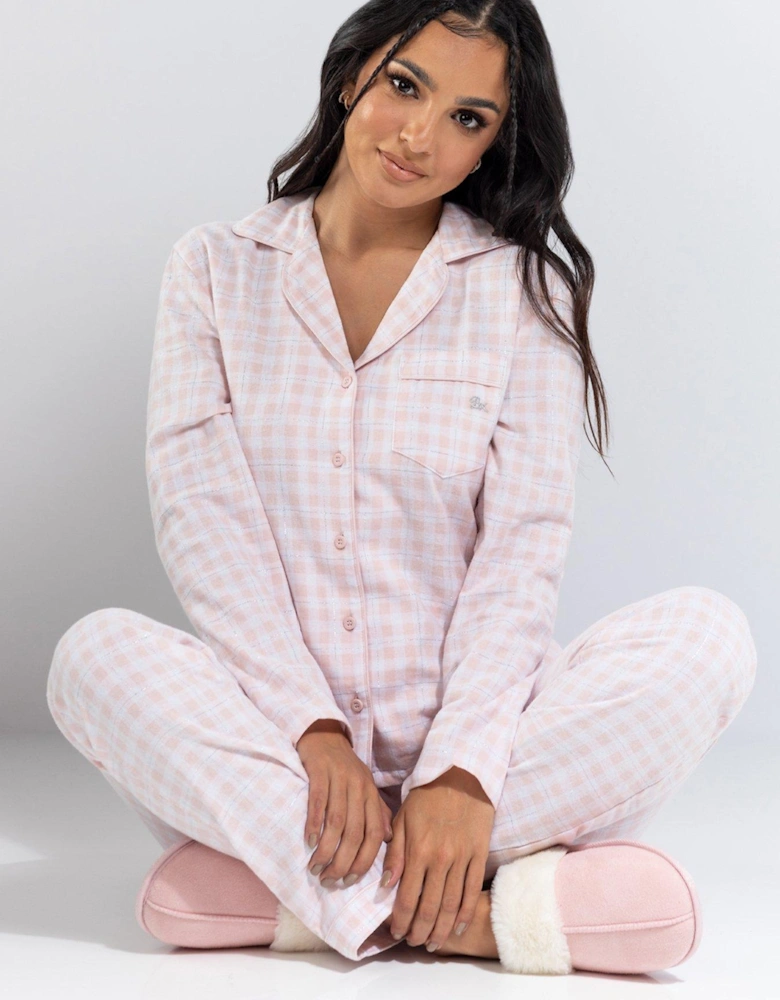 Pink Gingham Pj In A Bag - Powder Pink