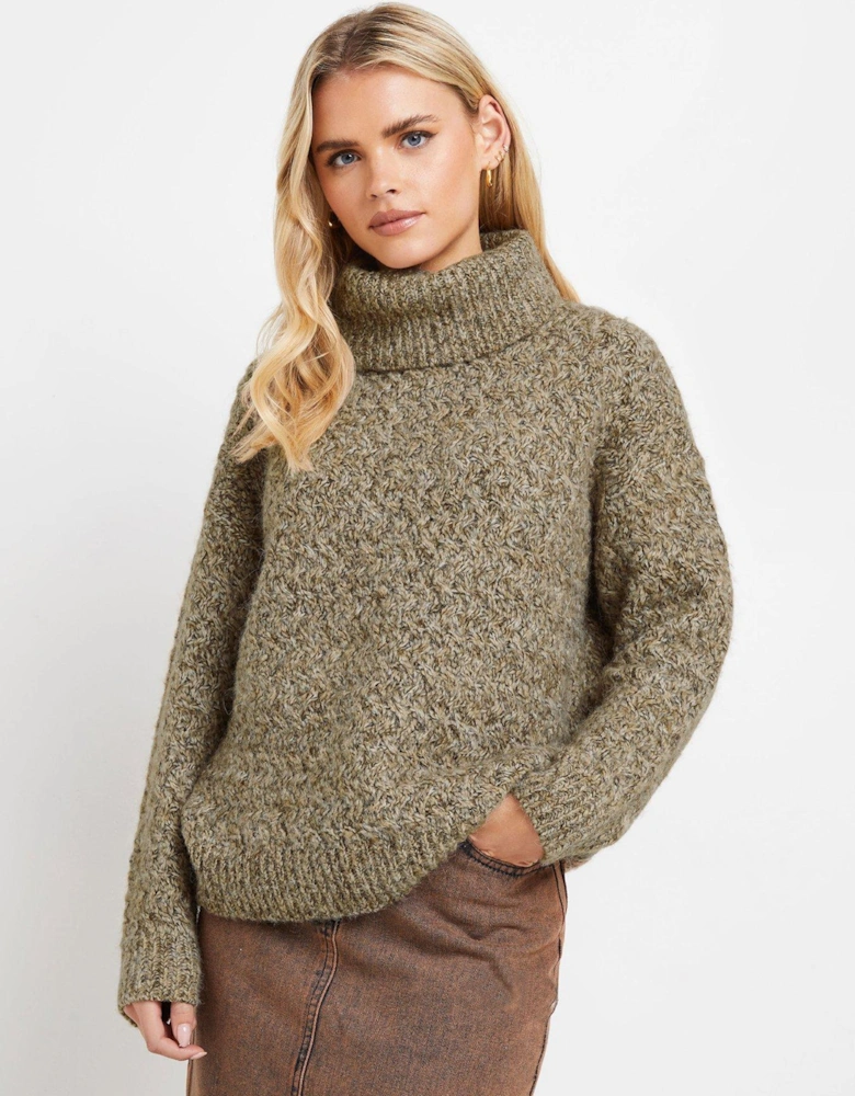 Petit Roll Neck Jumper - Brown