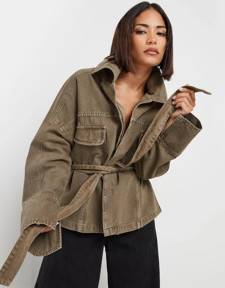 Petite Utility Jacket - Natural