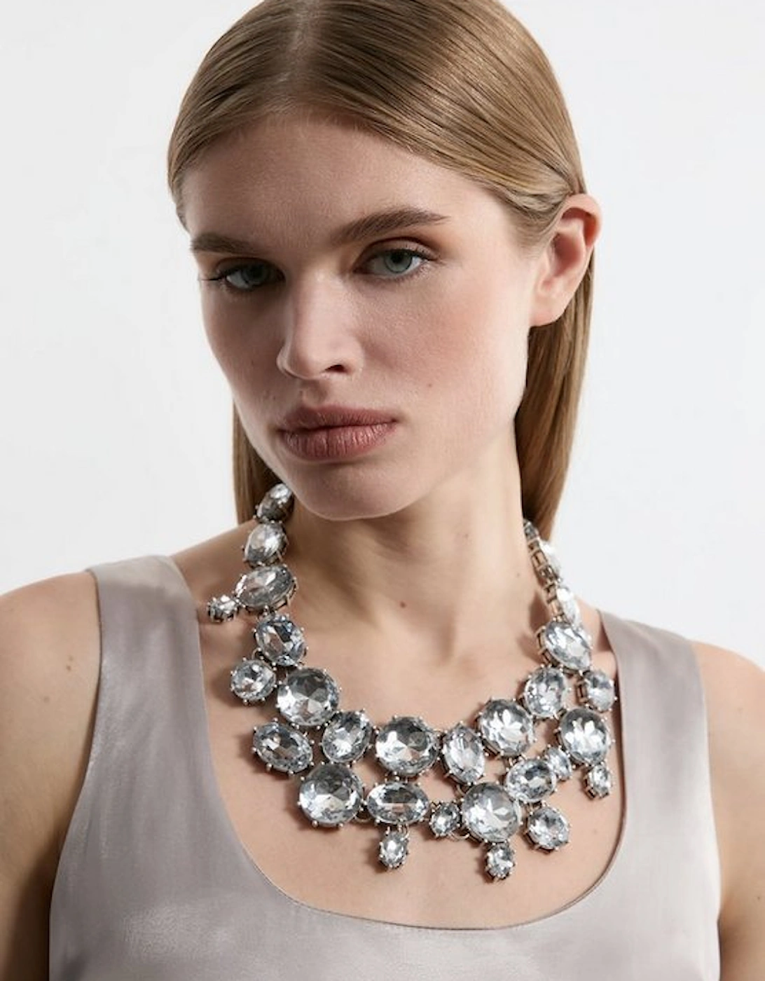 Crystal Detail Scatter Statement Necklace, 2 of 1