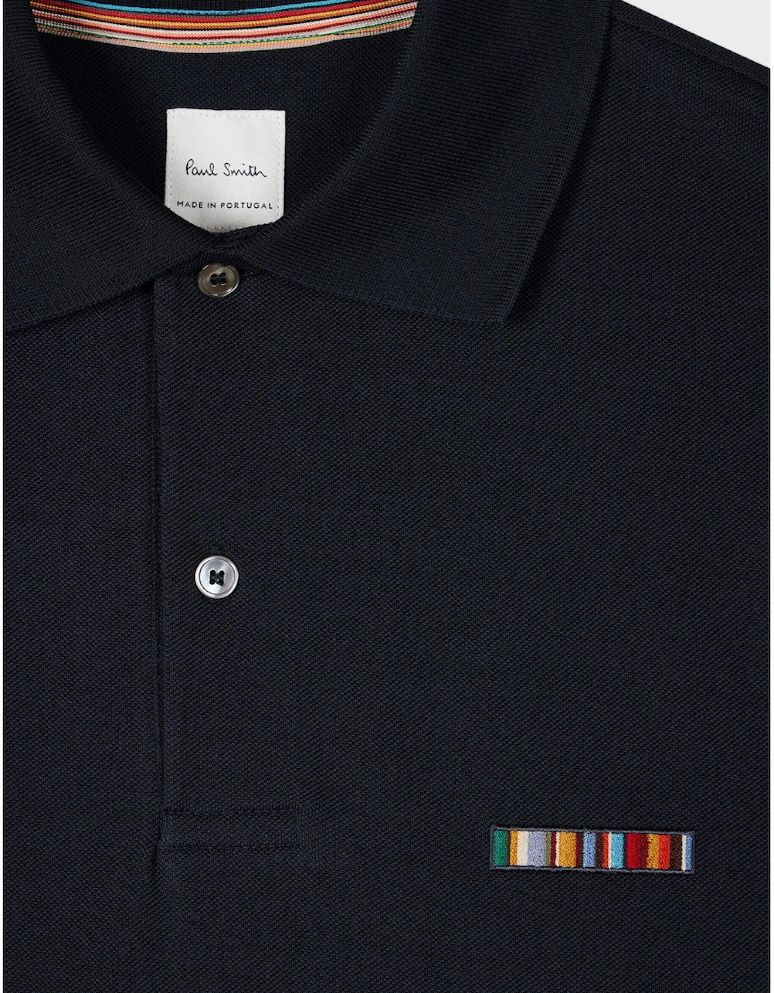 Multi Stripe Embroidered Polo Shirt 49 DK NAVY