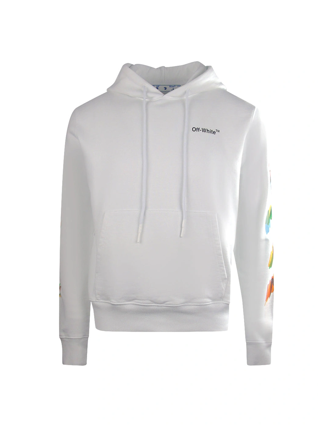 Men's Off-White Jumbo Marker Oversized Fit White Hoodie - Size: 42