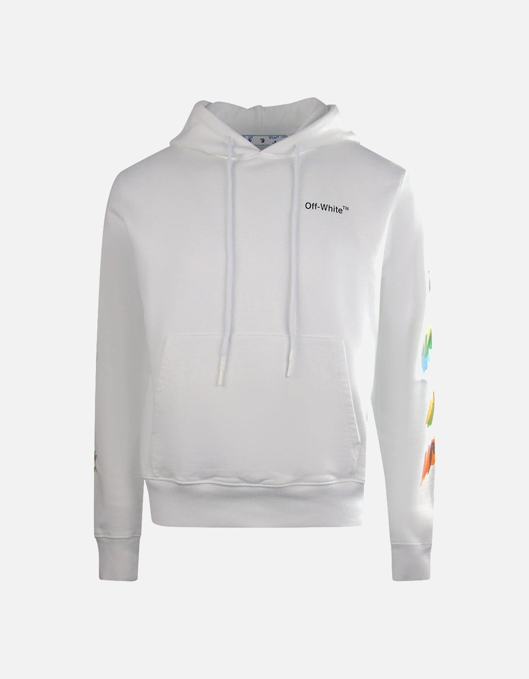 Jumbo Marker Oversized Fit White Hoodie