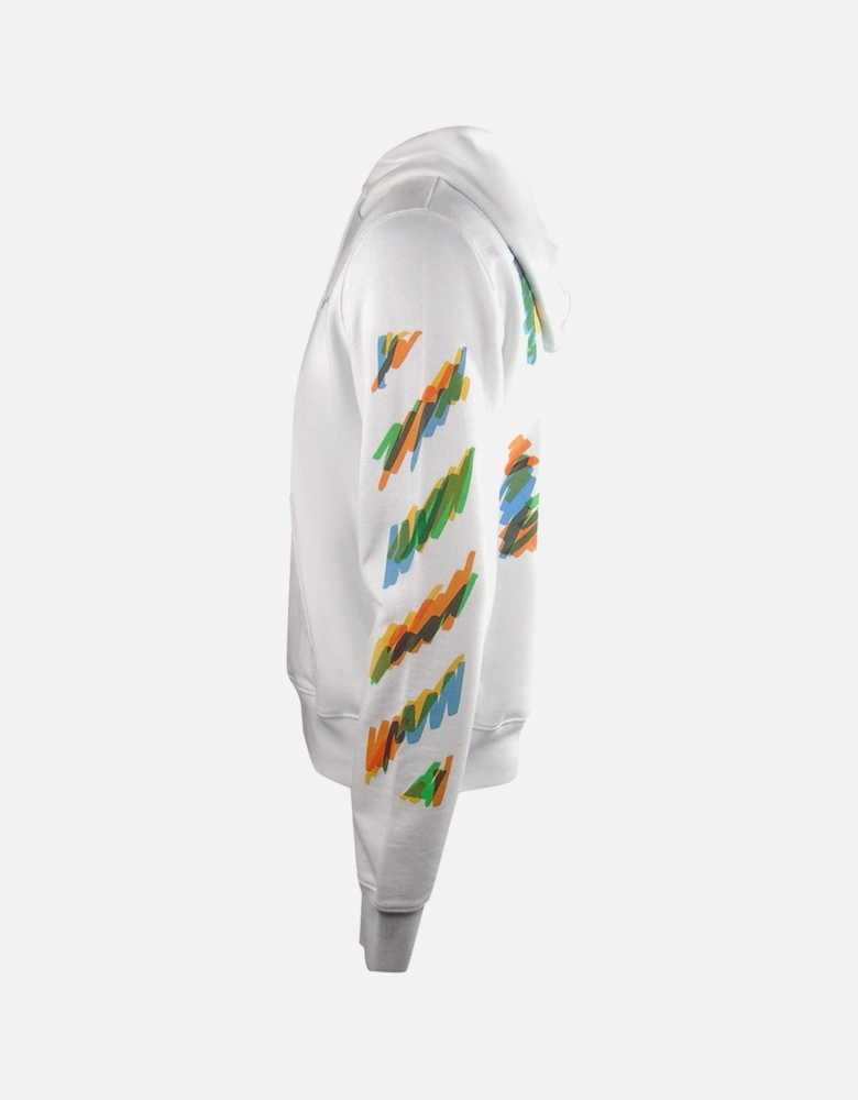 Jumbo Marker Oversized Fit White Hoodie