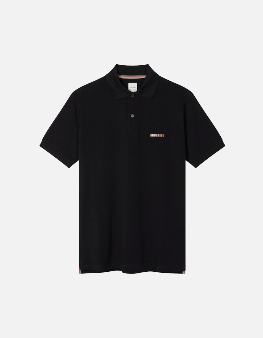 Multi Stripe Embroidered Polo Shirt 79 BLACK, 5 of 4