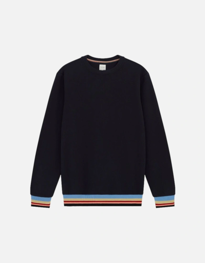 Signature Stripe Rib Sweatshirt 49 DK NAVY