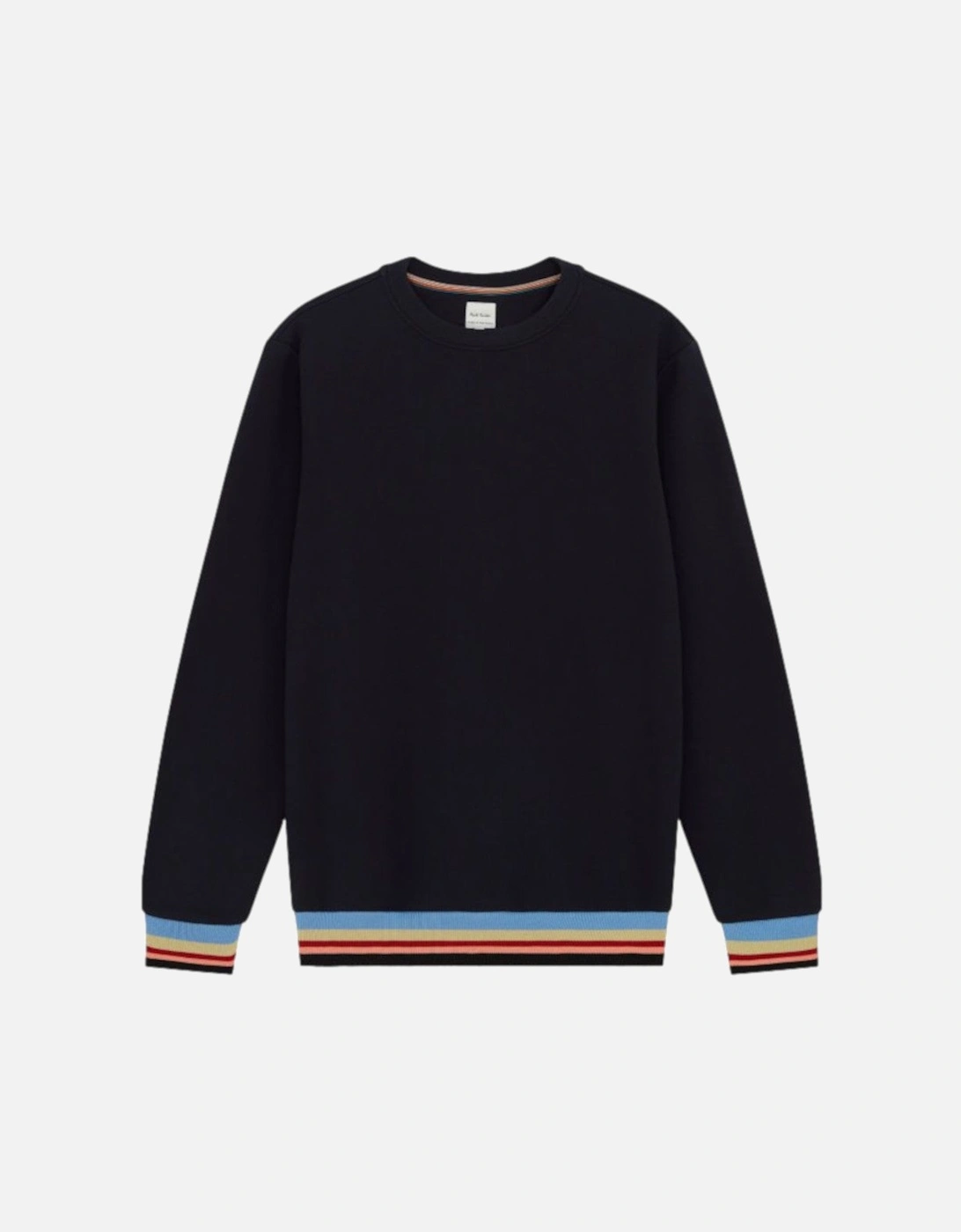 Signature Stripe Rib Sweatshirt 49 DK NAVY, 3 of 2