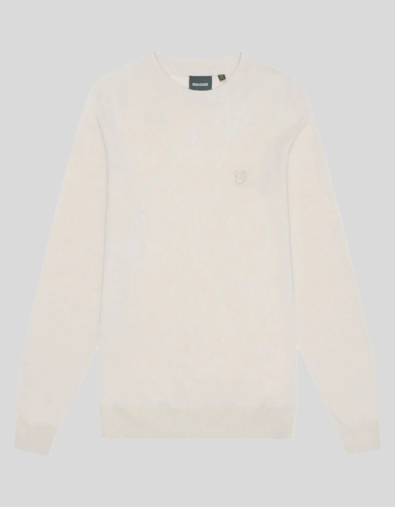 Tonal Eagle Lambswool Crew Neck Jumper