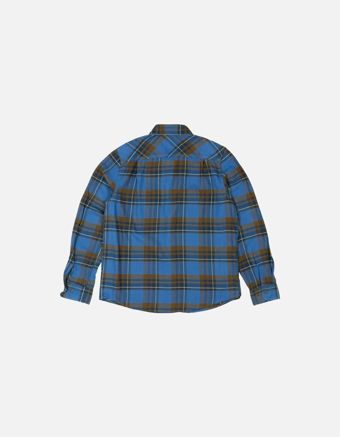 Bowery Long Sleeved Shirt - Bijoue Blue/Pinecone Brown