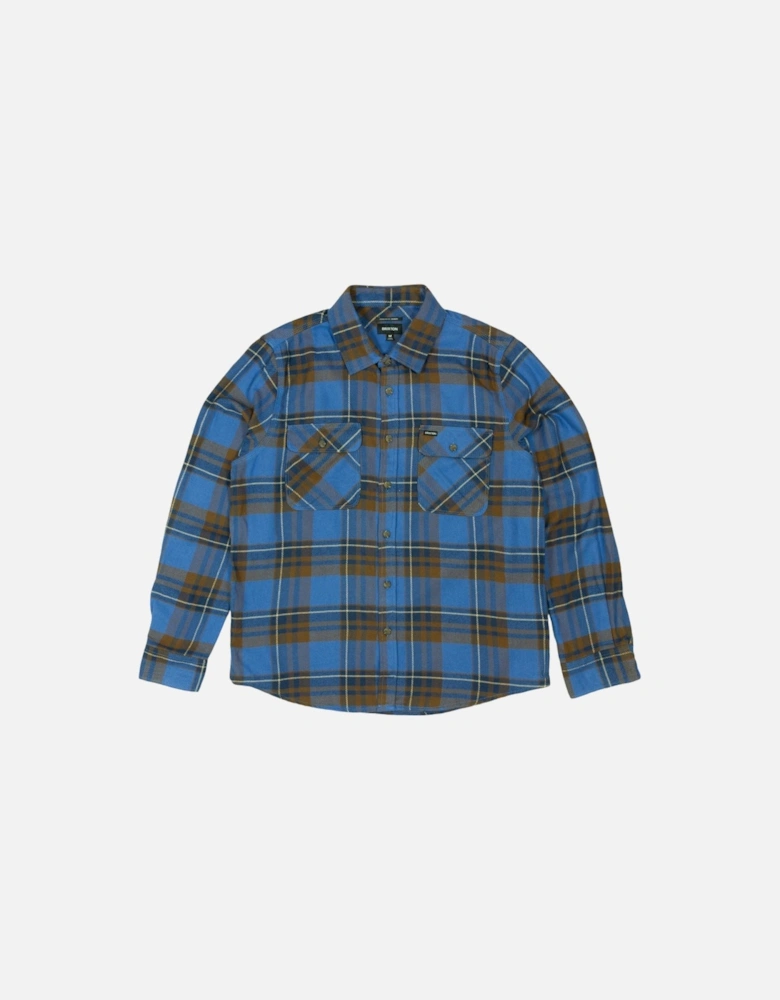 Bowery Long Sleeved Shirt - Bijoue Blue/Pinecone Brown