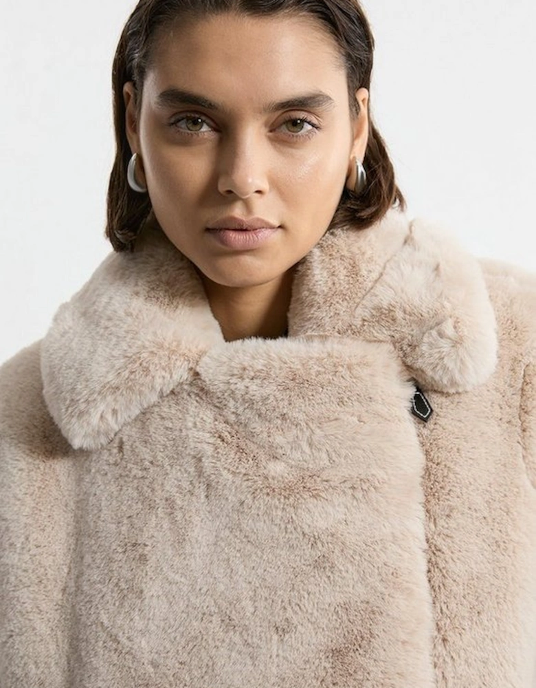 Faux Fur Biker Coat