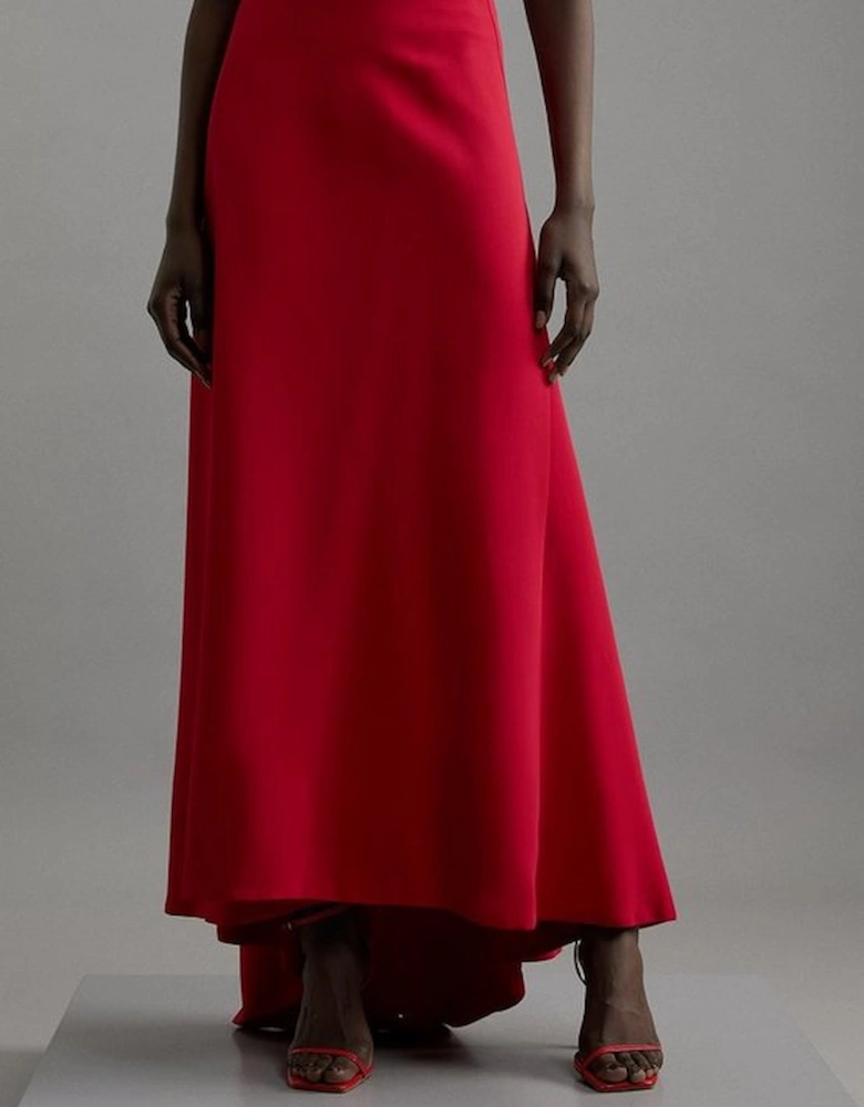 Tailored Maxi Waterfall Skirt