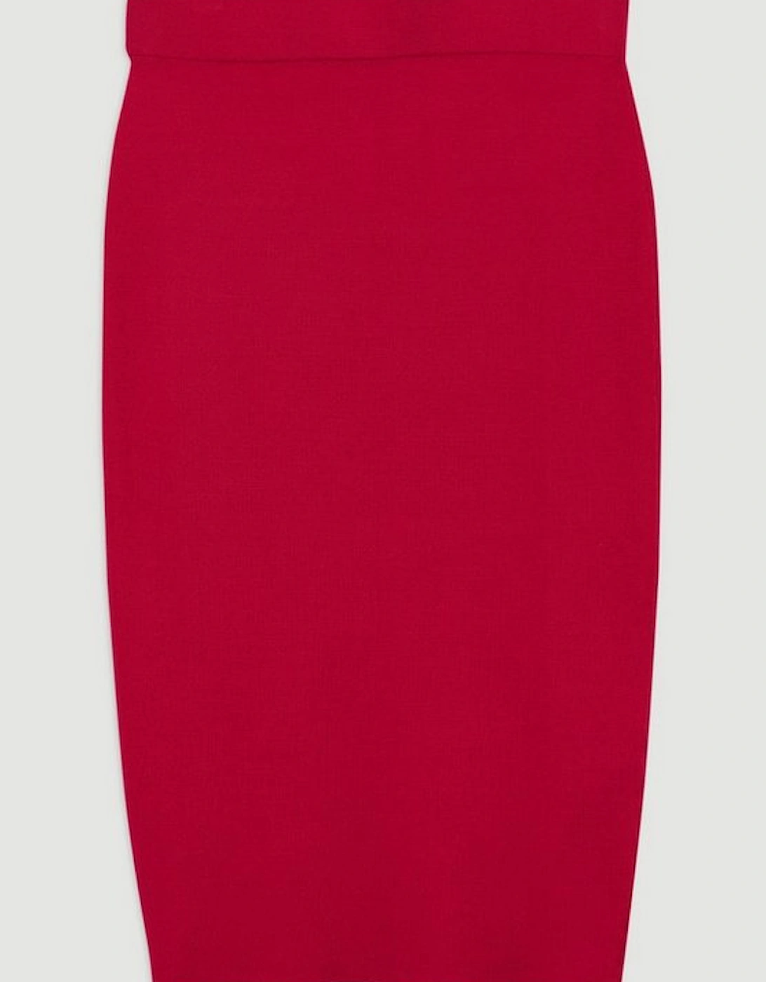 Polished Slinky Knit Pencil Skirt