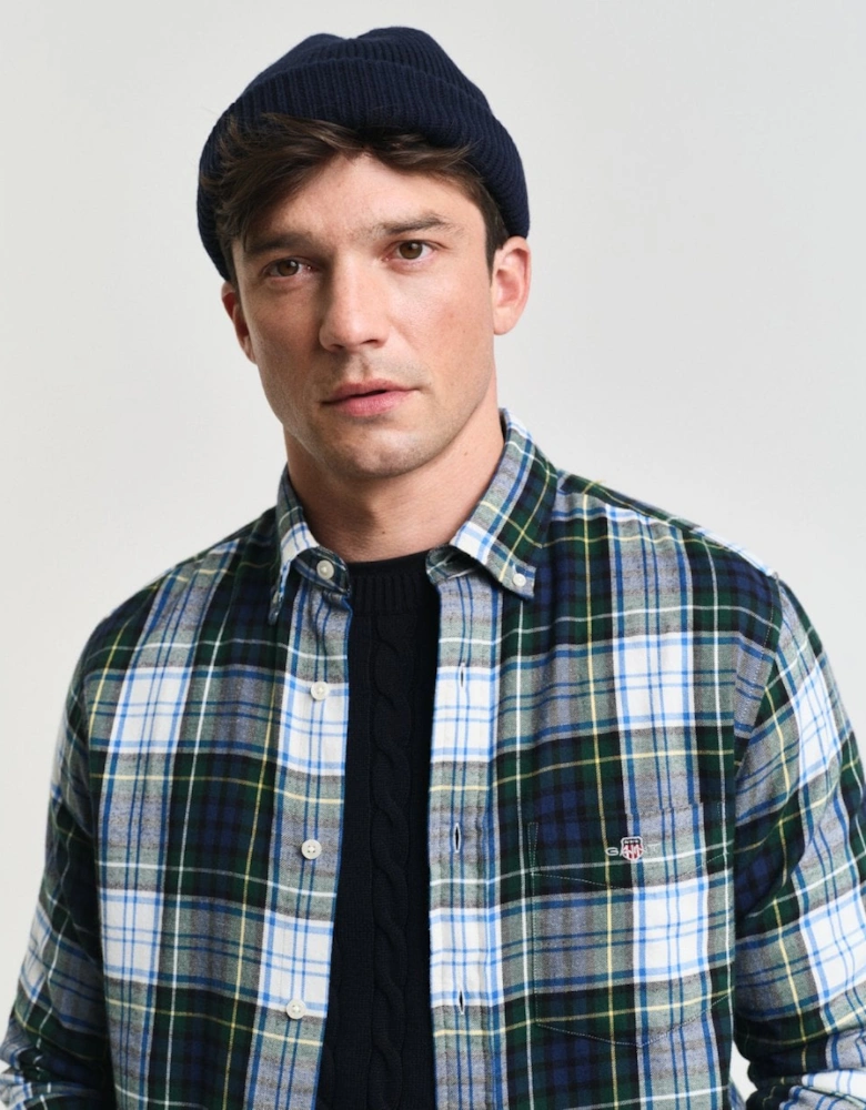 Mens Regular Fit Checked Flannel Shirt