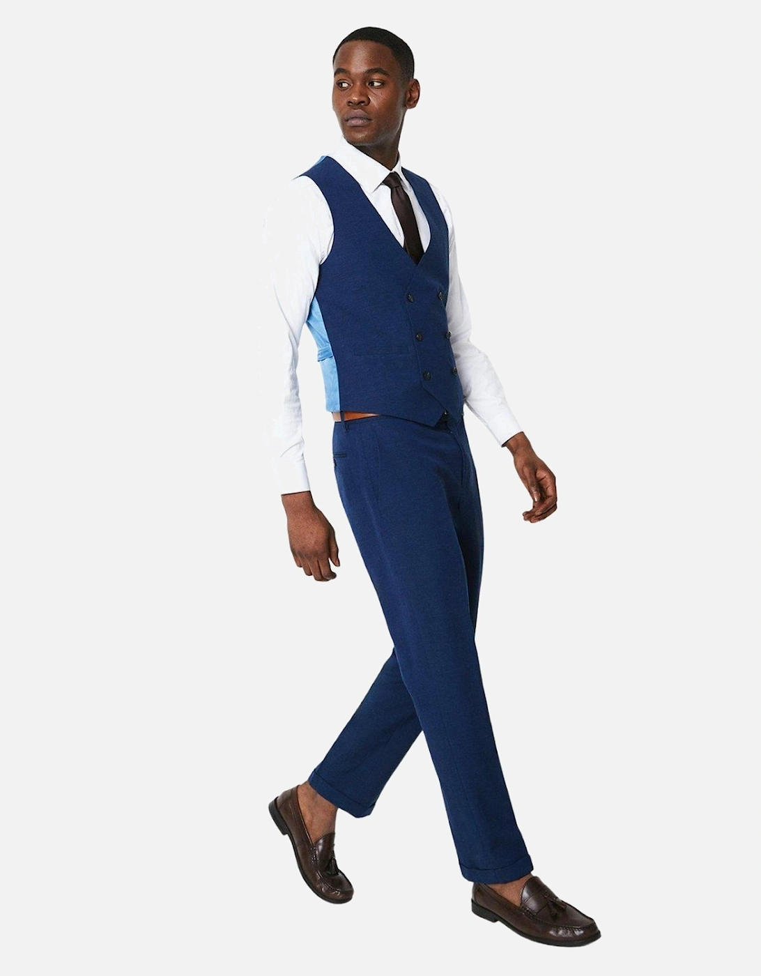Mens Linen Tailored Wedding Waistcoat