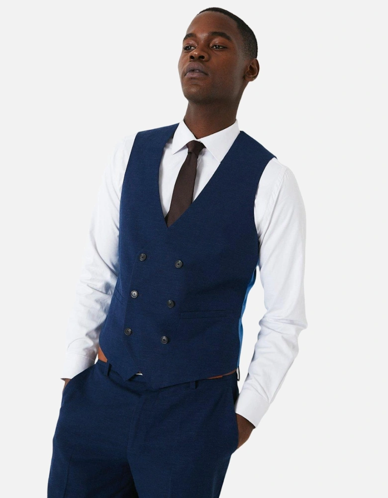Mens Linen Tailored Wedding Waistcoat