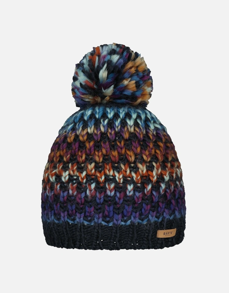 Womens Nicole Knitted Lined Warm Winter Beanie Bobble Hat