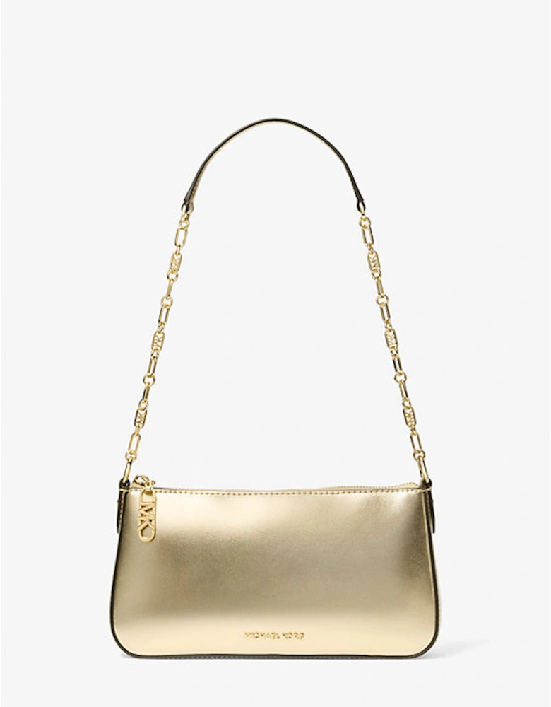 Empire Medium Metallic Leather Chain-Link Pochette