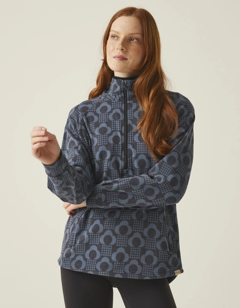 Womens Orla Kiely Half Zip Pullover Fleece