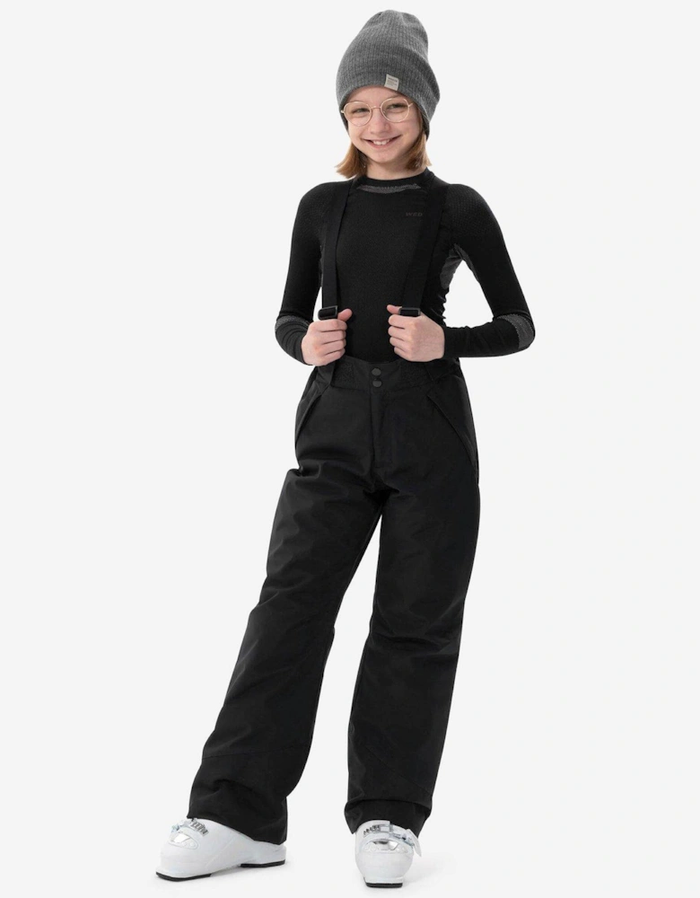 Kids' Warm And Waterproof 500 Ski Trousers - Black