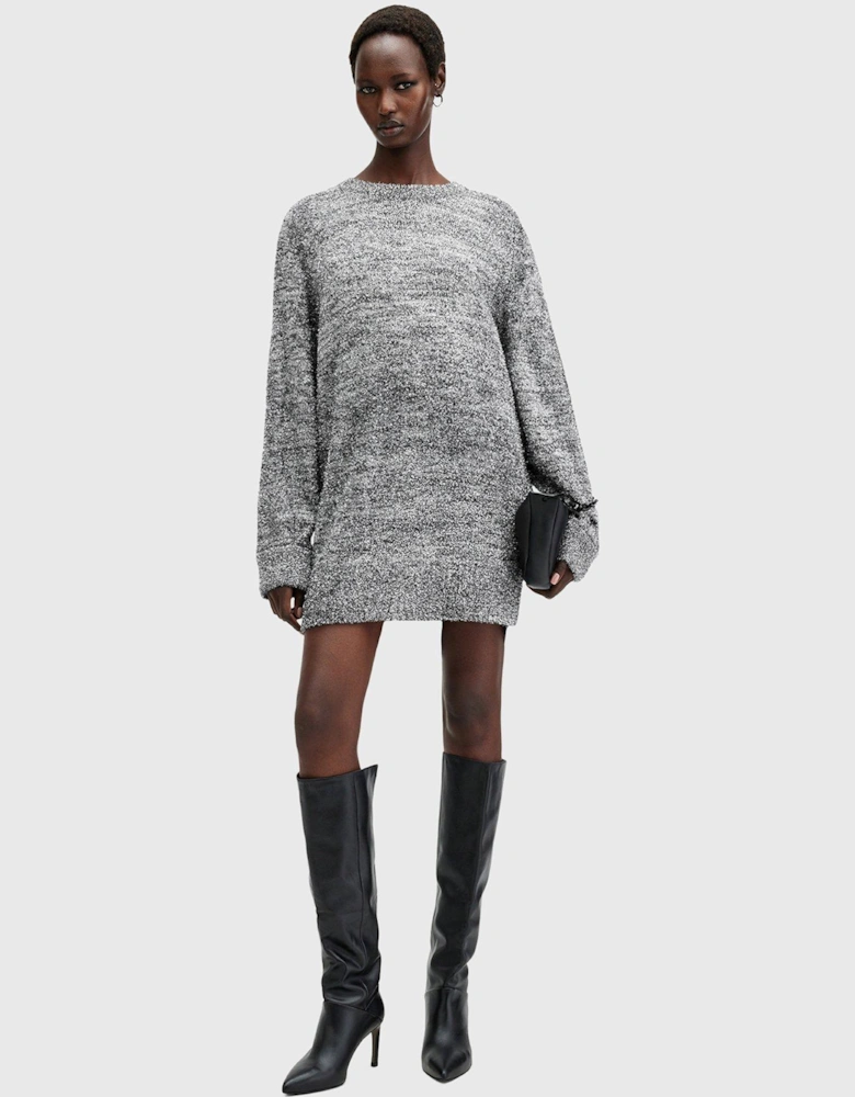 Dazzle Oversized Jumper Dress - Grey