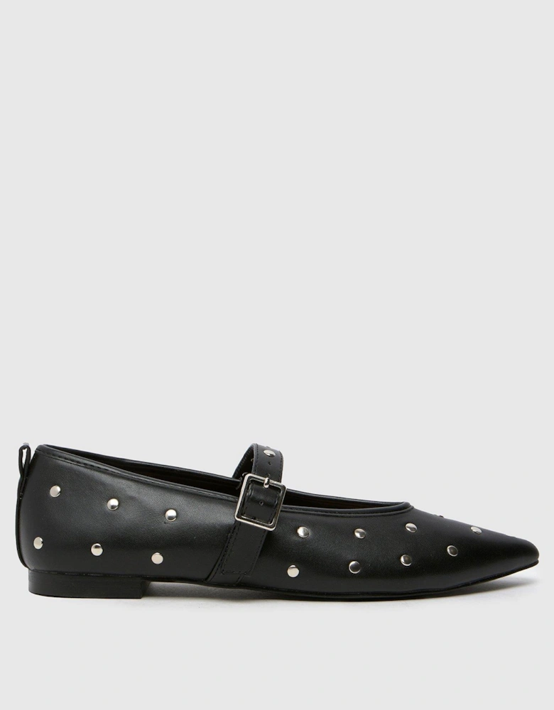 Lada Studded Ballerina - Black