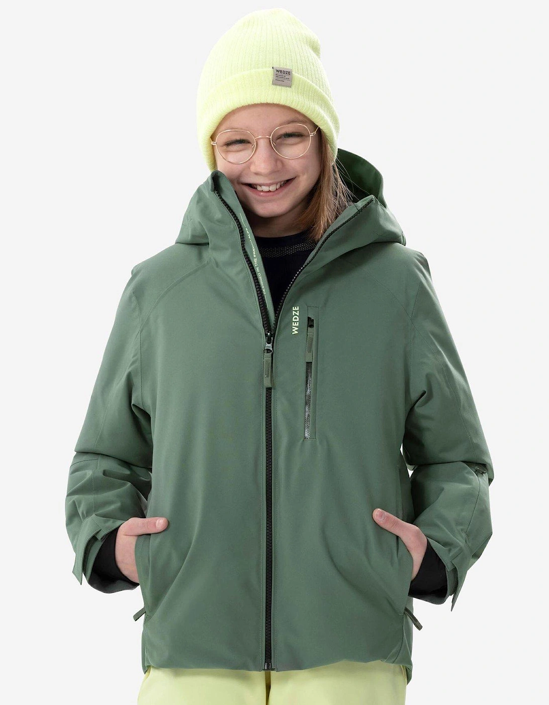 Kids' Warm And Waterproof Ski Jacket 550 - Green, 6 of 5