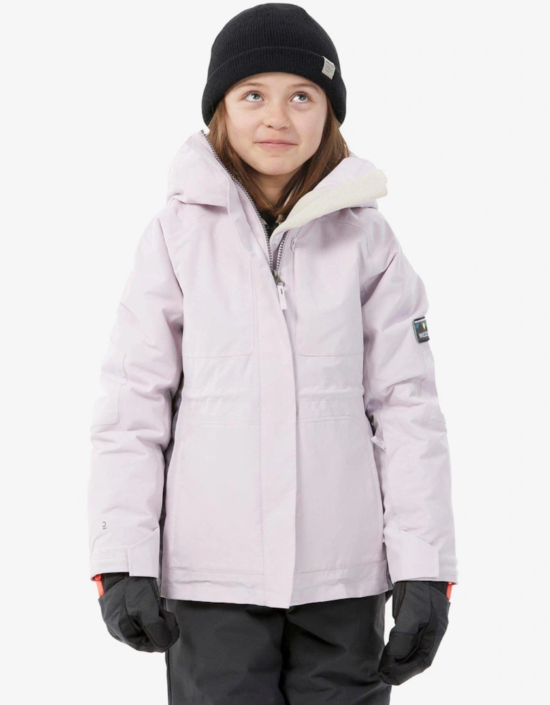 Girls' 500 Snowboard Jacket - Light Grey