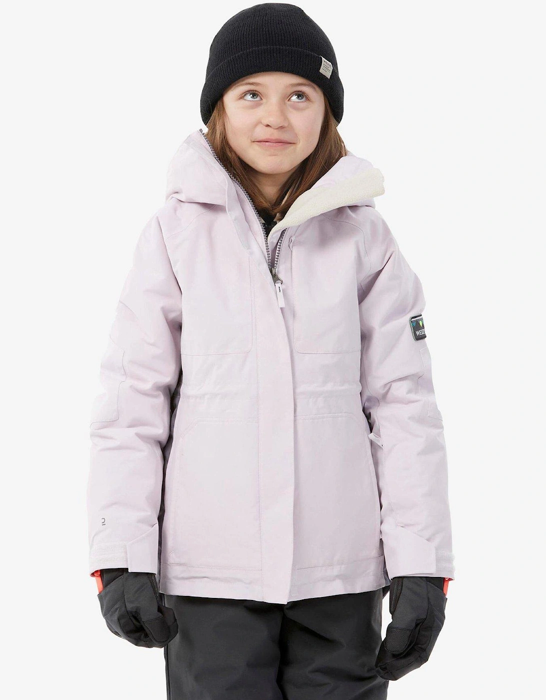 Girls' 500 Snowboard Jacket - Light Grey, 2 of 1