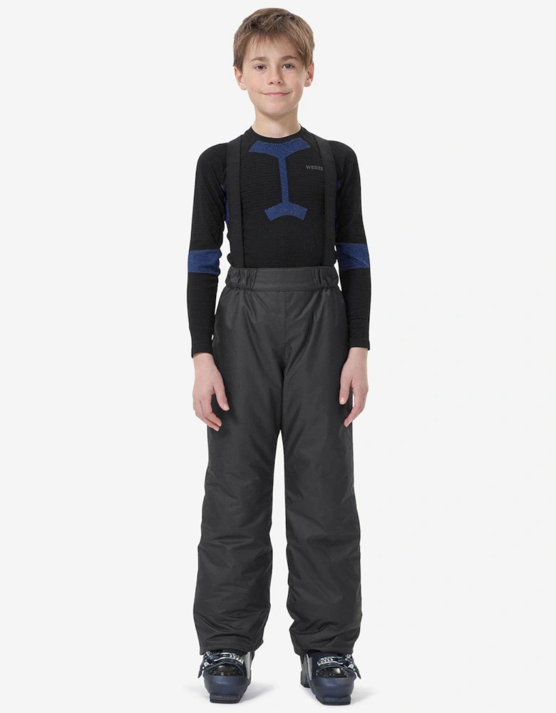 Kids' 100 Warm And Waterproof Ski Trousers - Dark Grey