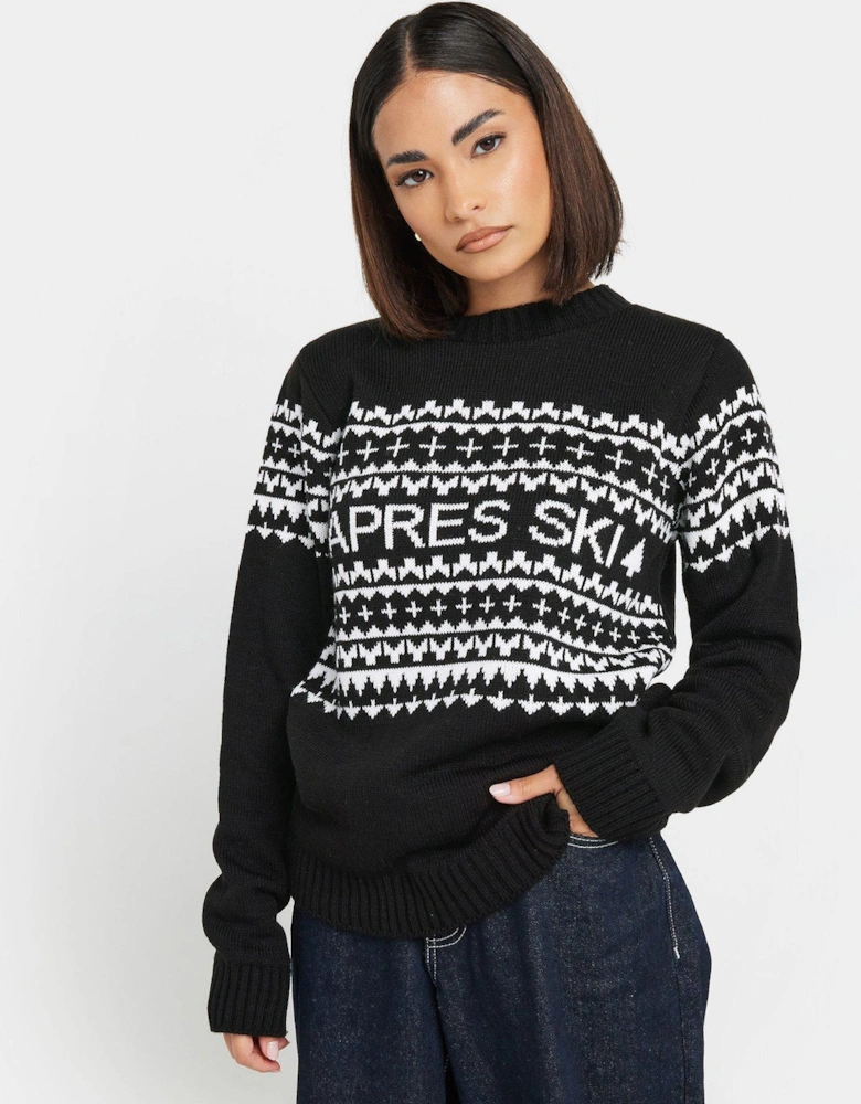 Petite Apres Ski Jumper - Black