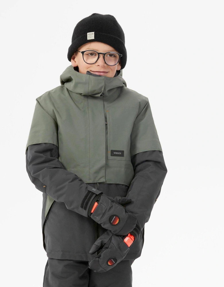 Boys' 500 Snowboard Jacket - Grey