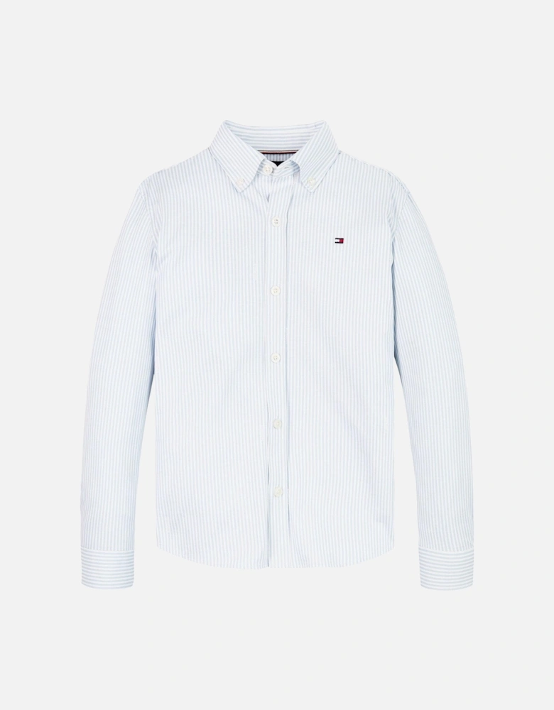 Boys Allover Regular Long Sleeve Shirt - Blue