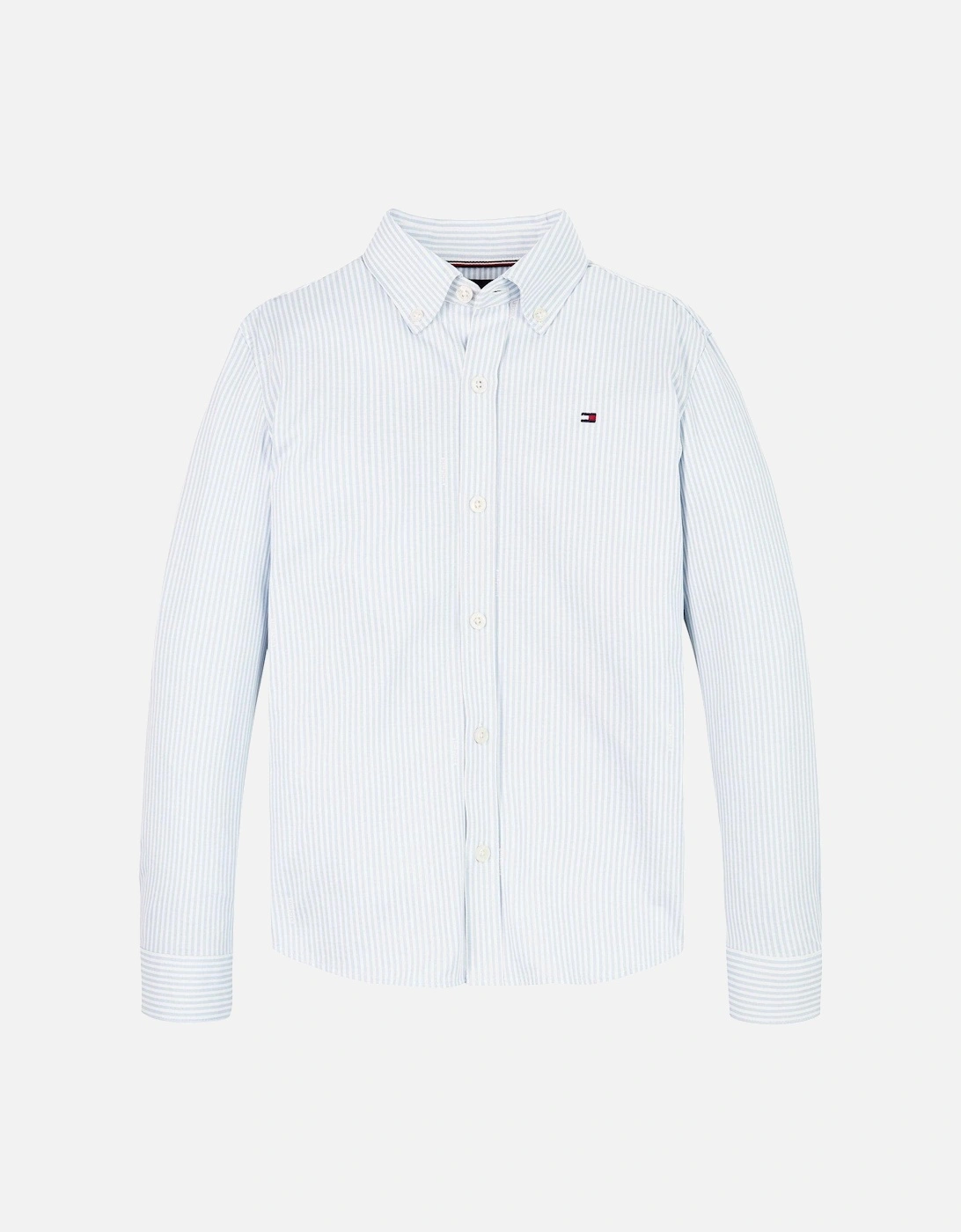 Boys Allover Regular Long Sleeve Shirt - Blue, 6 of 5