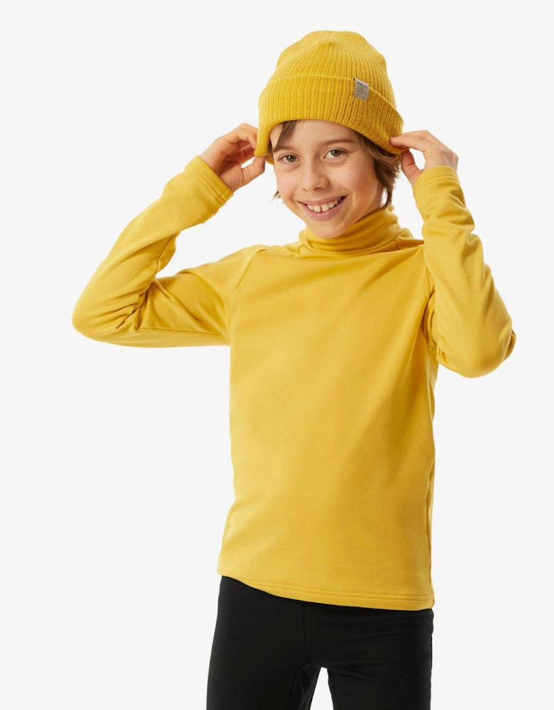 Kids' 500 Ski Baselayer Top - Ochre