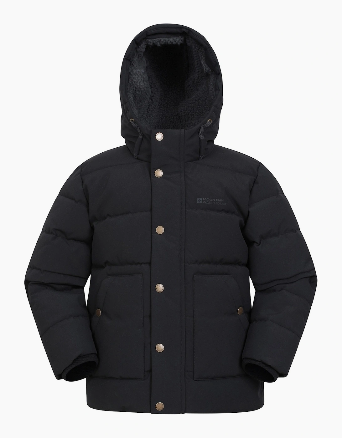 Mountain Warehouse Unisex Black Childrens/ Manta Borg Lined Jacket - Size: 11 Years/12 Years Kids