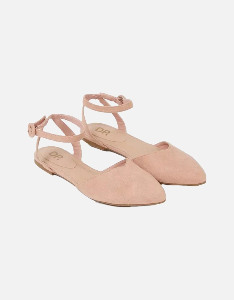 Womens/Ladies Poppy Open Back Ballerina Flats