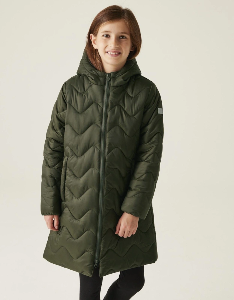 Kids Cambrie Hooded Longline Padded Jacket