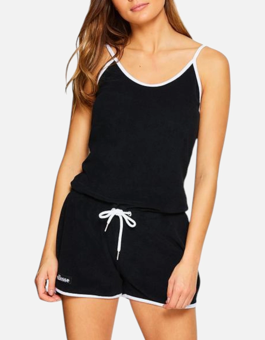 Ellesse Women's Ellesse Loron Womens Playsuit Size 12 14 Summer Sports Jumpsuit Black Dungarees