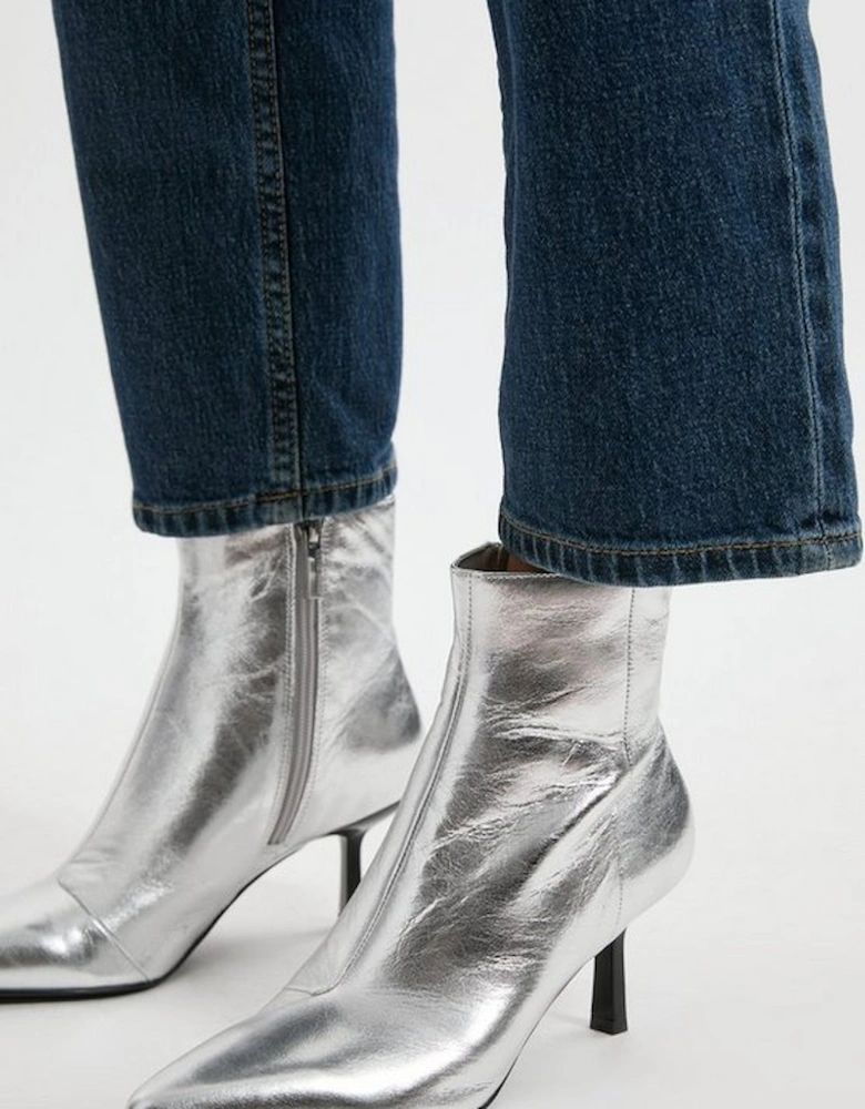 Leather Heeled Ankle Boot