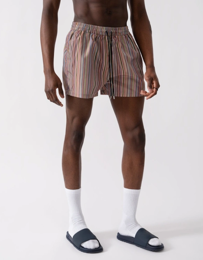 Mens Signature Stripe Swim Shorts